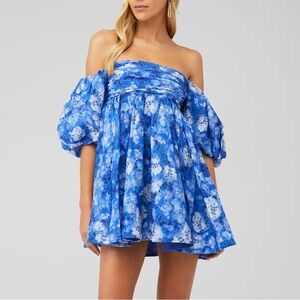 BARDOT Kali floral off the shoulder mini dress